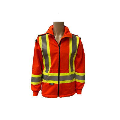 FR Fleece Hi-Vis Zippered Hoodie